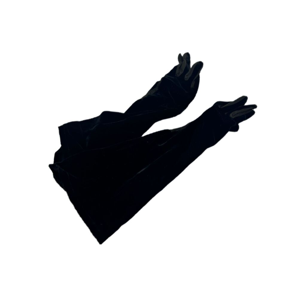 1950's Black Velvet Gloves
